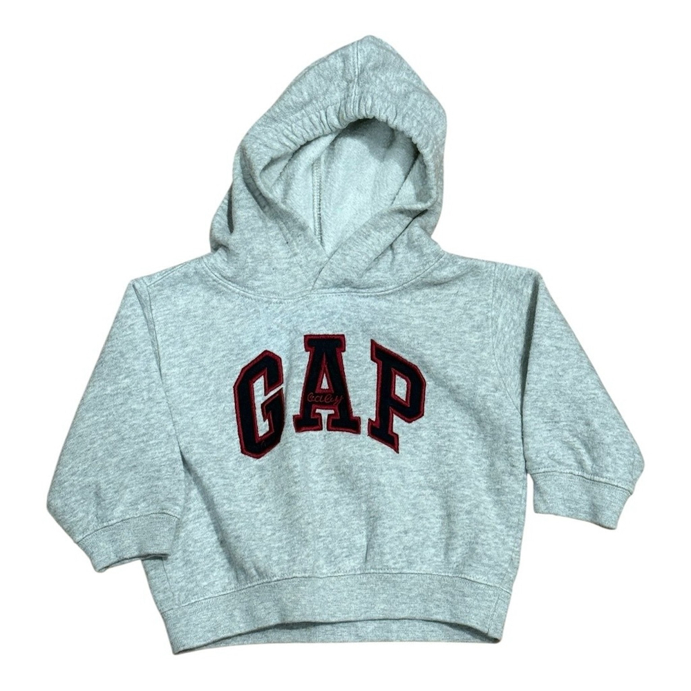Baby GAP Hoodie Sweatshirt Gray 6-12 Months Logo Pullover Cotton Blend Korea